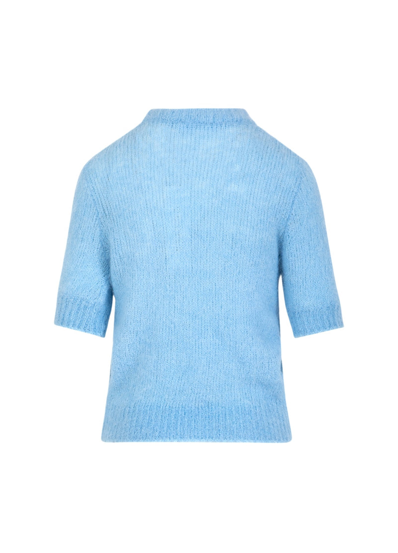 Coster Copenhagen SHORT SLEEVE KNIT IN ALPACA Knitwear Pastel blue - 538