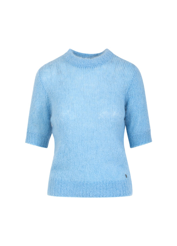 Coster Copenhagen SHORT SLEEVE KNIT IN ALPACA Knitwear Pastel blue - 538