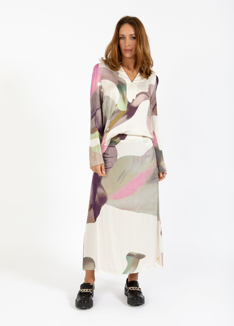 Coster Copenhagen SKIRT WITH LIQUID FLOWER PRINT Skirt Liquid flower print - 926