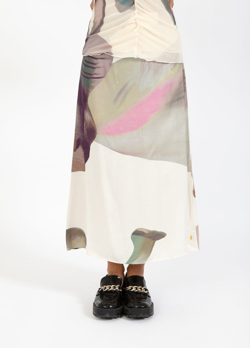 Coster Copenhagen SKIRT WITH LIQUID FLOWER PRINT Skirt Liquid flower print - 926