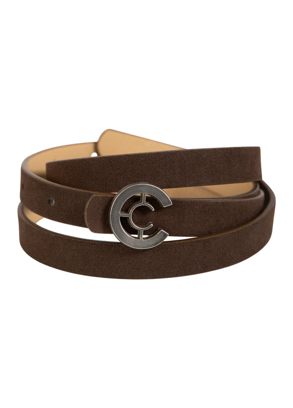 Coster Copenhagen SMALL LOGO BELT Accessories Brown faux suede - 312