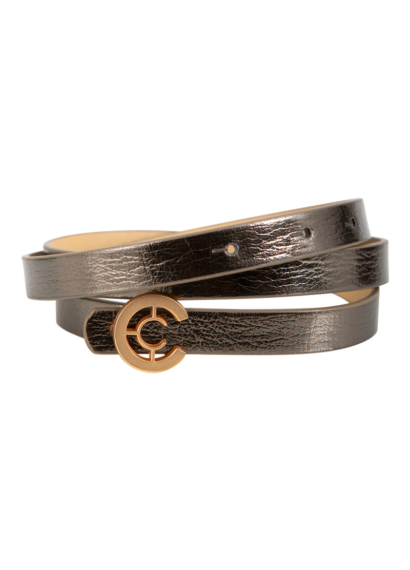Coster Copenhagen SMALL LOGO BELT Accessories Mud metallic - 327