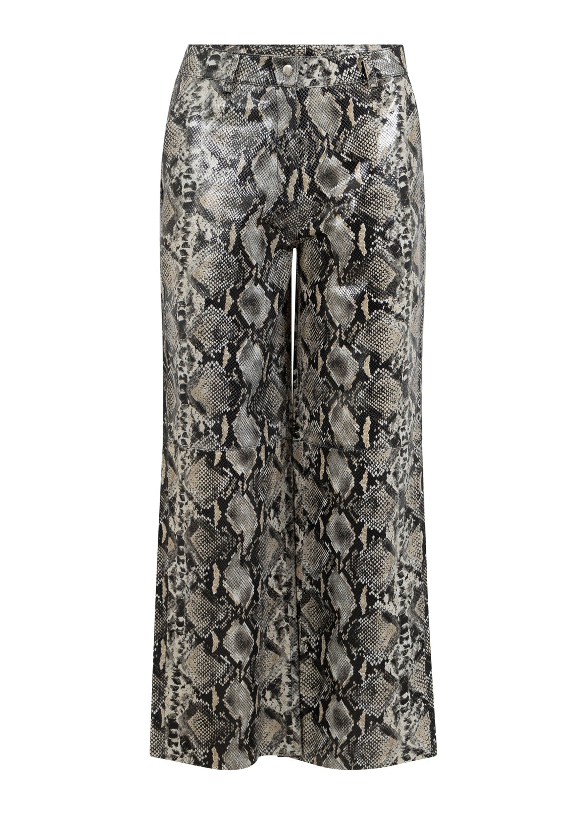 SNAKE PRINT LEATHER PANTS - PETRA FIT - Snake print