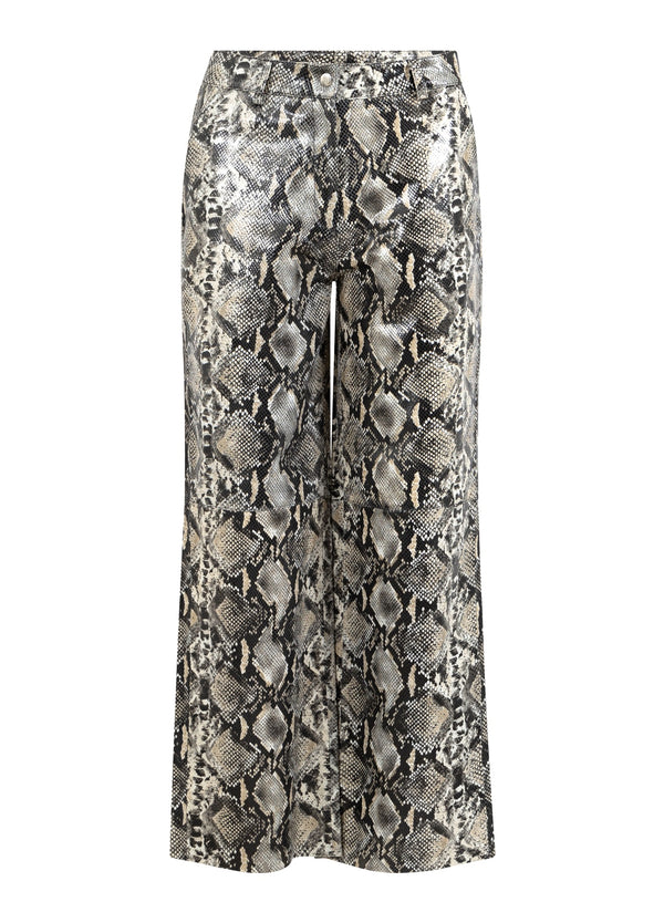 Coster Copenhagen SNAKE PRINT LEATHER PANTS - PETRA FIT Pants Snake print - 981