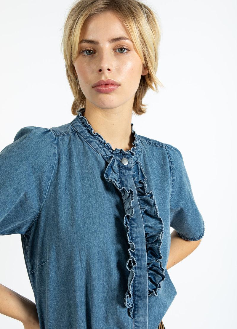 Coster Copenhagen SOFT DENIM SHIRT Shirt/Blouse Denim blue - 559