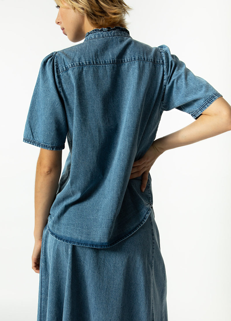 Coster Copenhagen SOFT DENIM SHIRT Shirt/Blouse Denim blue - 559
