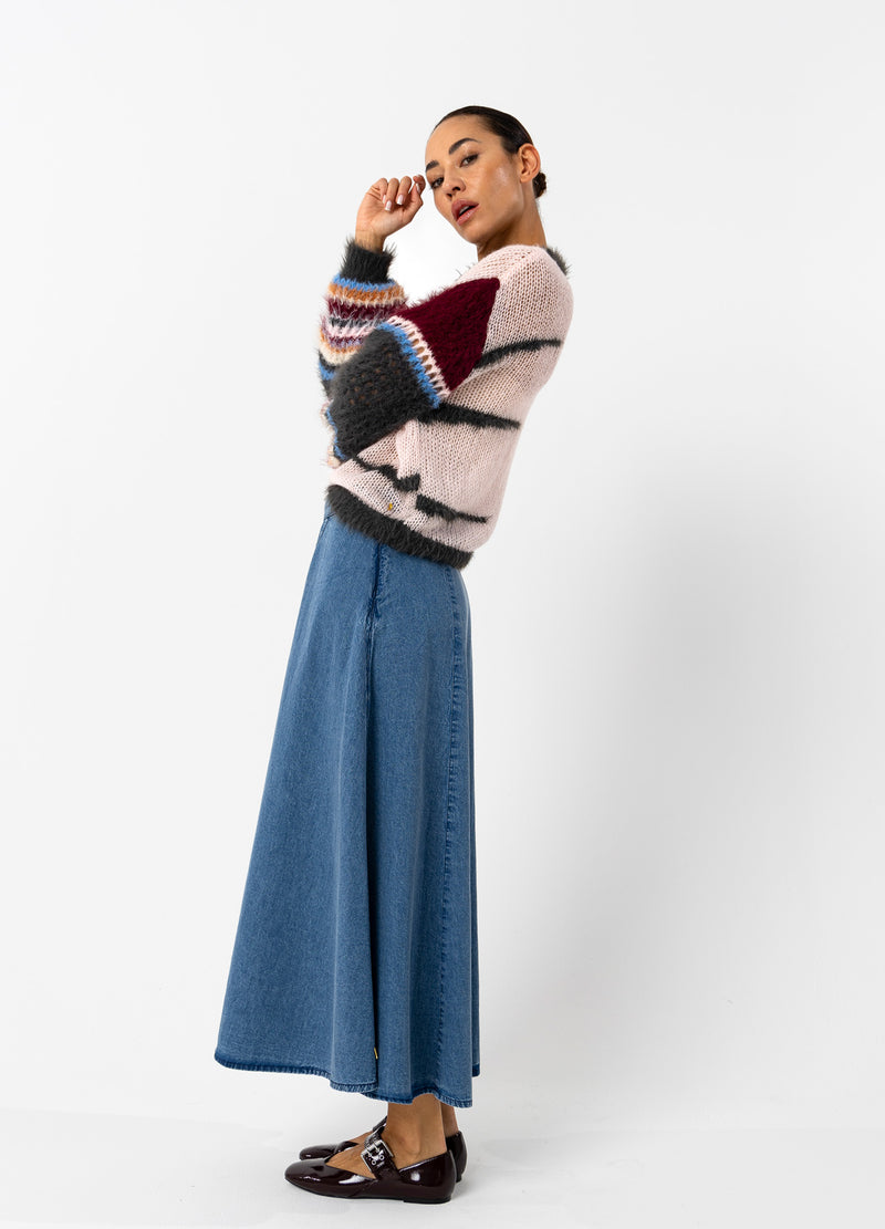 Coster Copenhagen SOFT DENIM SKIRT Skirt Denim blue - 559