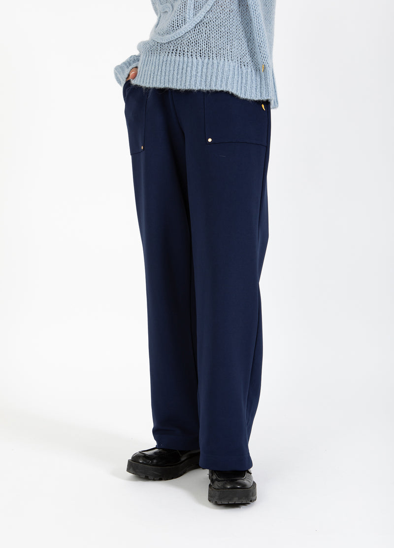 Coster Copenhagen SPORTY PANTS - SILLE FIT Pants Navy - 563