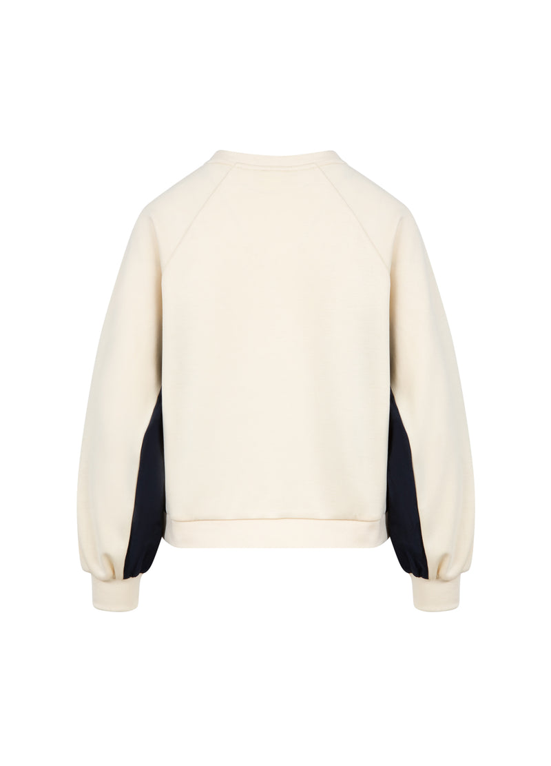 Coster Copenhagen SPORTY SWEAT Shirt/Blouse Off white/Navy - 202