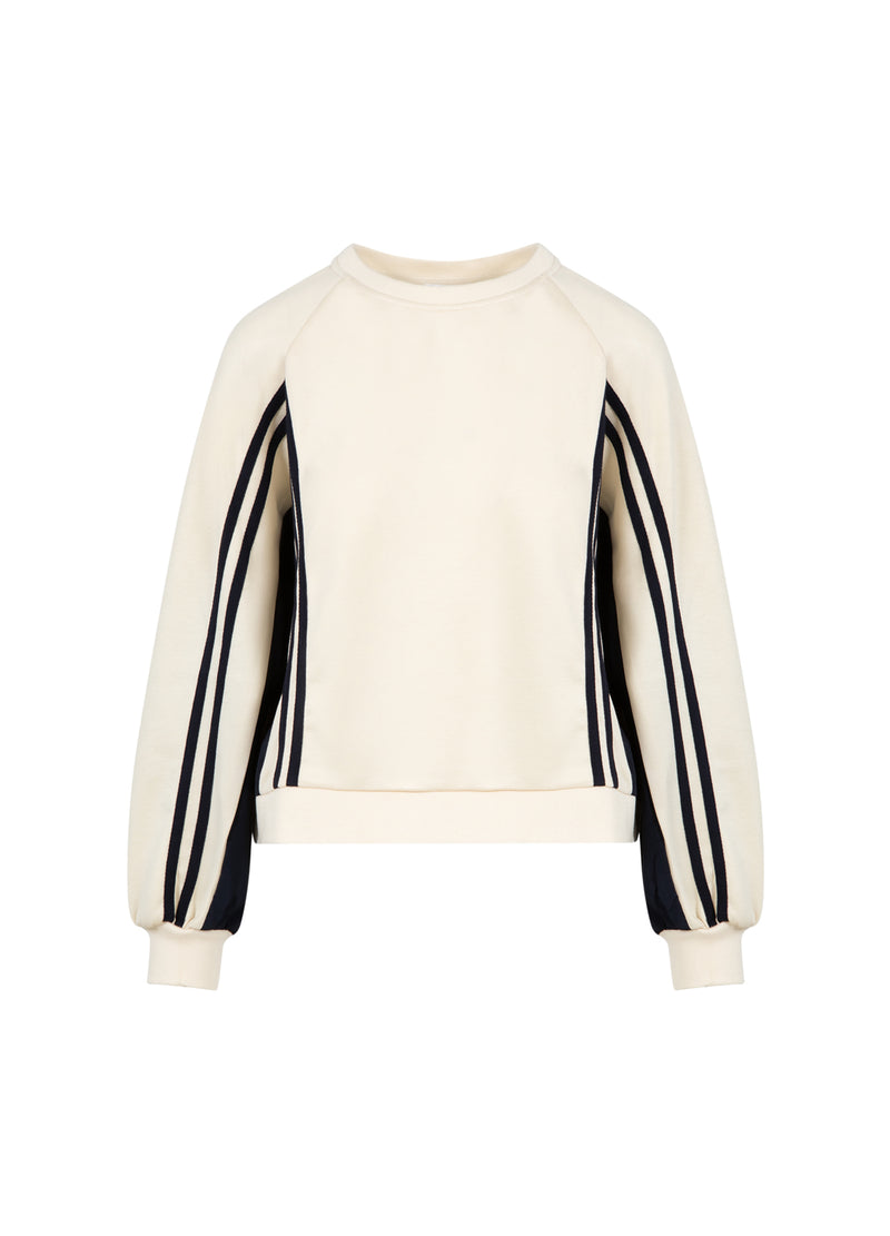 Coster Copenhagen SPORTY SWEAT Shirt/Blouse Off white/Navy - 202