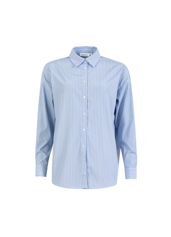 Coster Copenhagen STRIPED SHIRT Shirt/Blouse Light Blue Stripe - 515