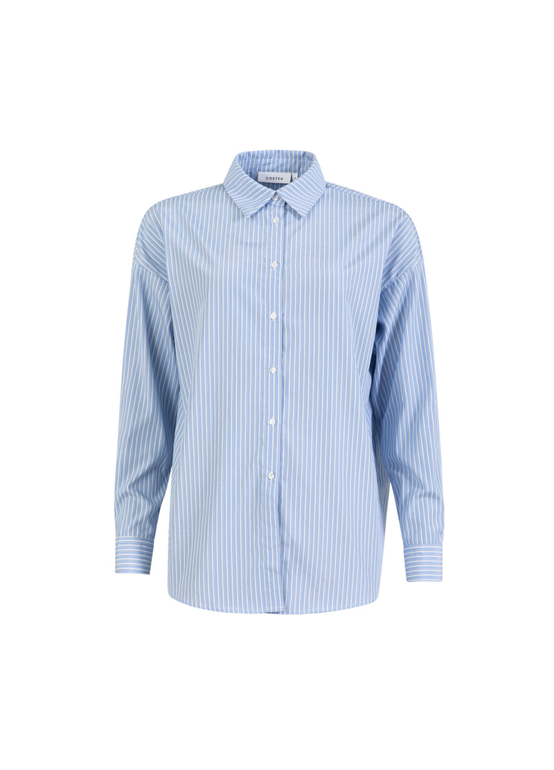Coster Copenhagen STRIPED SHIRT Shirt/Blouse Light Blue Stripe - 515