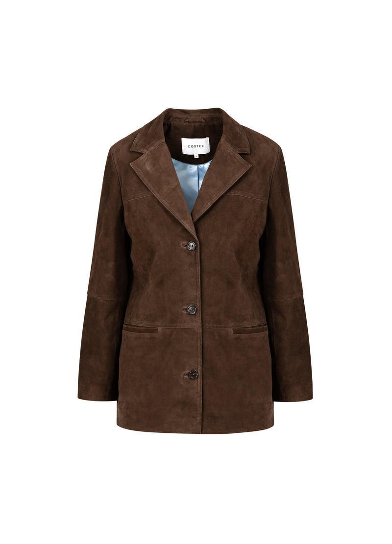 Coster Copenhagen SUEDE JACKET Blazer Warm brown - 367