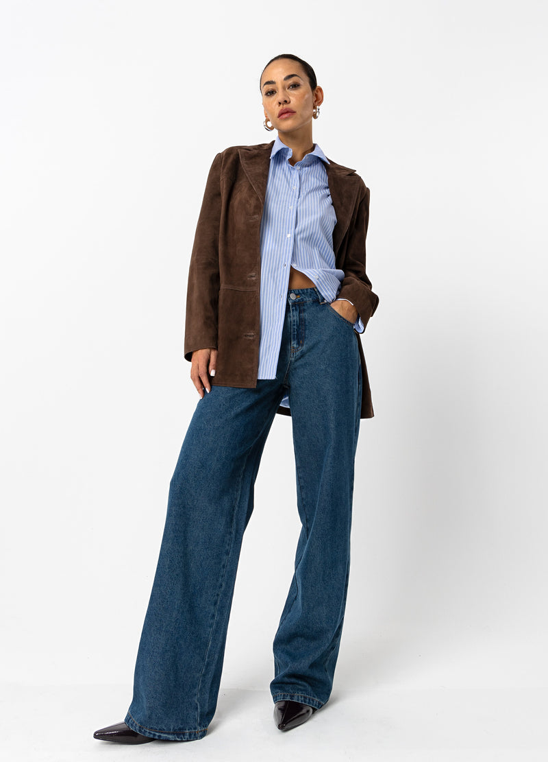 Coster Copenhagen SUEDE JACKET Blazer Warm brown - 367
