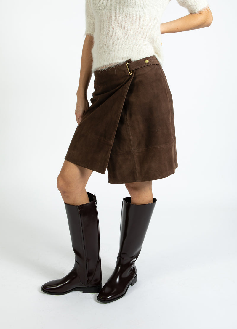 Coster Copenhagen SUEDE SKIRT Skirt Warm brown - 367