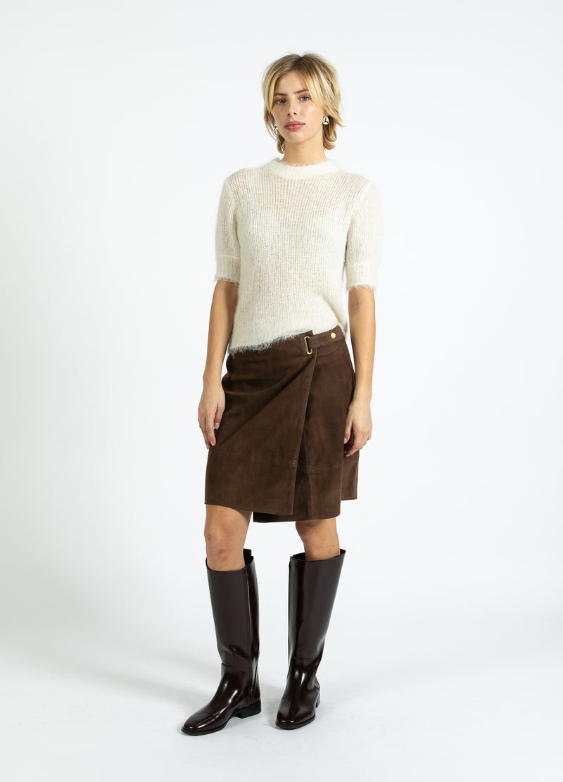 Coster Copenhagen SUEDE SKIRT Skirt Warm brown - 367