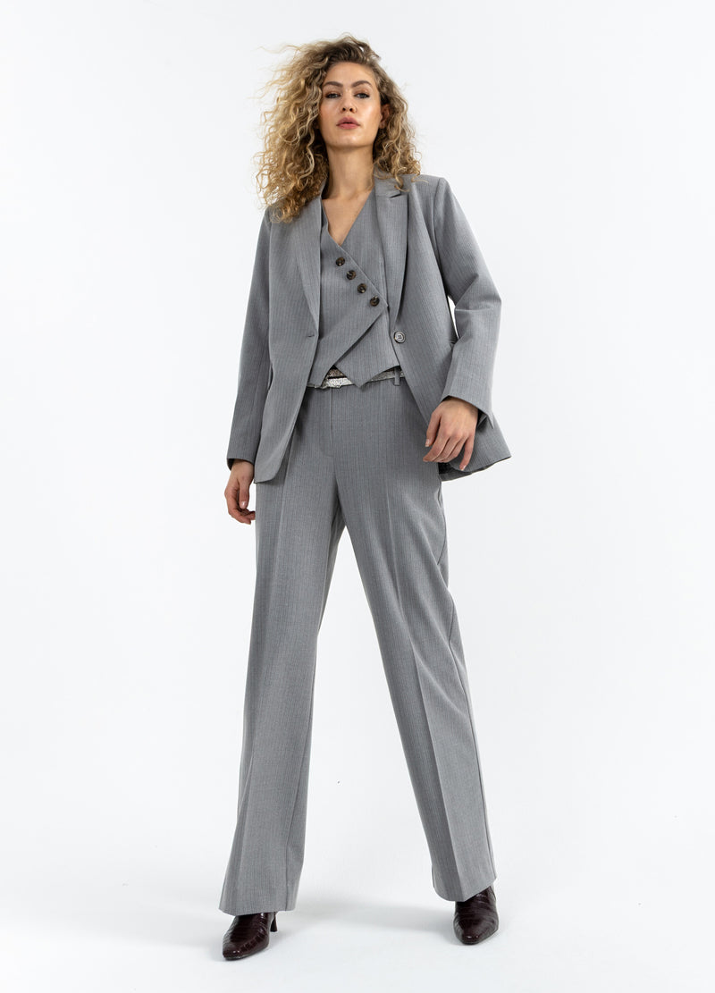 Coster Copenhagen SUIT PANTS - PETRA FIT Pants Mist grey pin stripe - 175