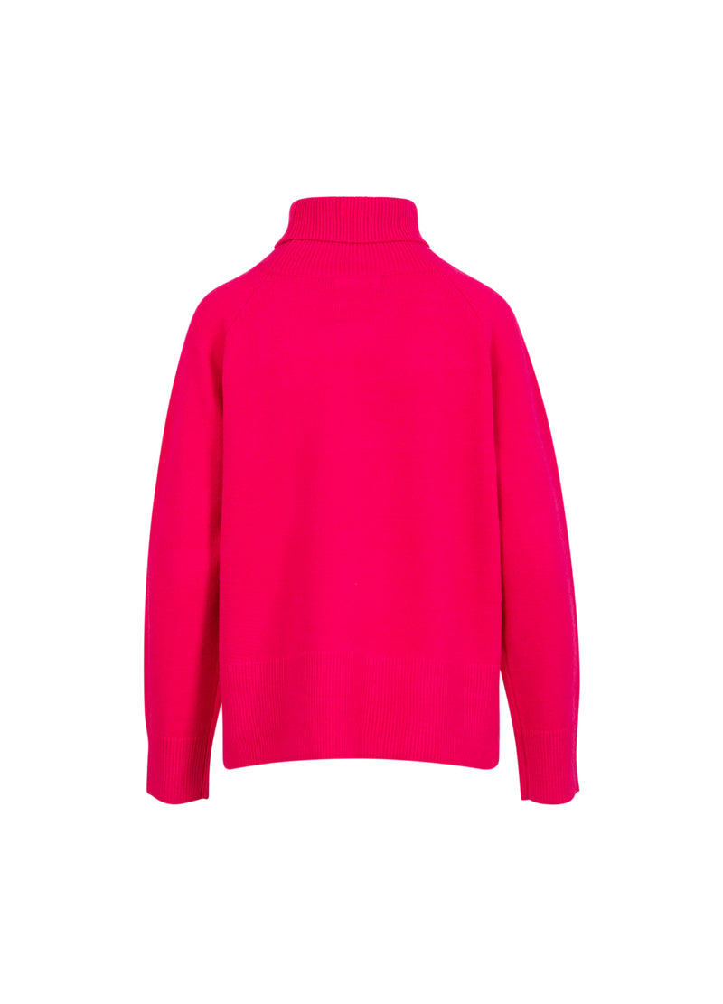 Coster Copenhagen SWEATER WITH HIGH NECK - COMFY Knitwear Hot pink - 683
