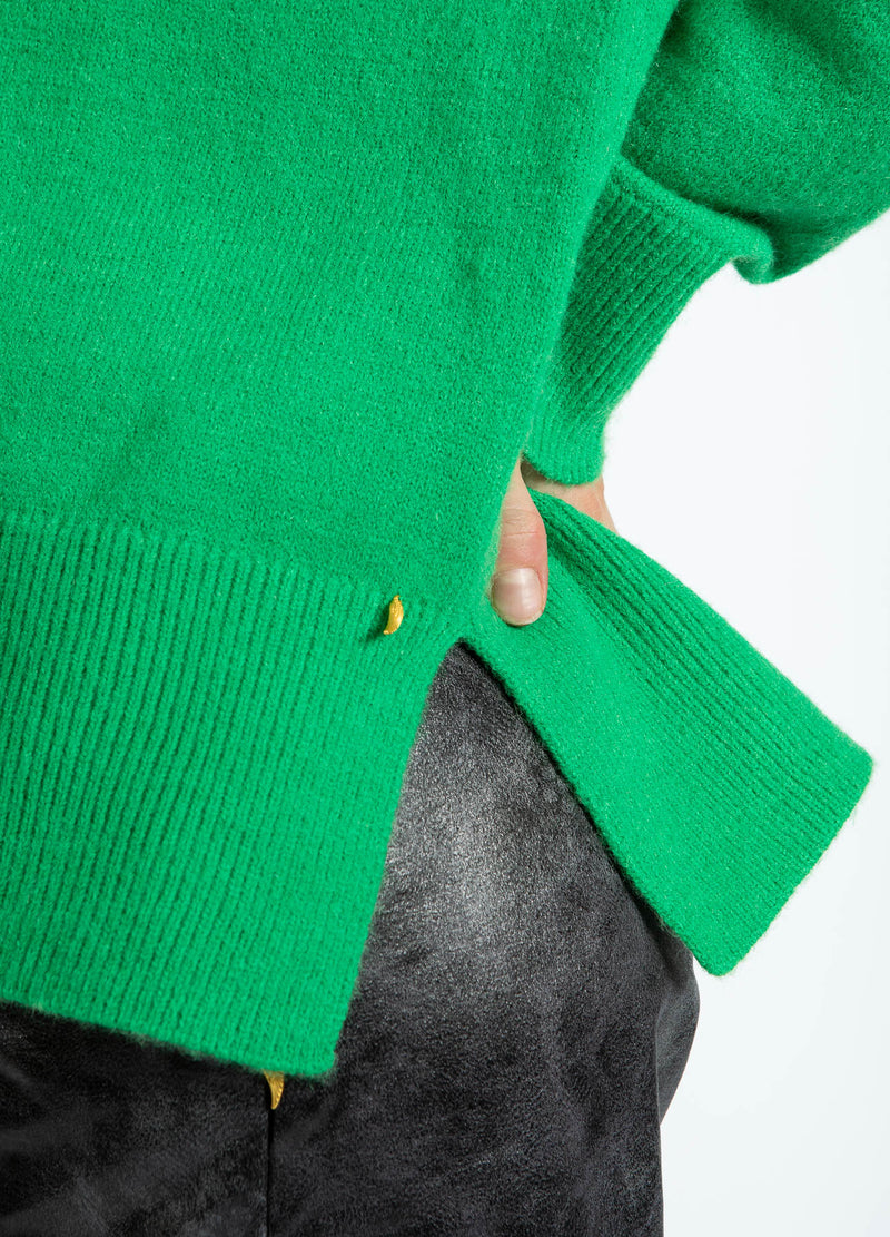 Coster Copenhagen SWEATER WITH HIGH NECK - COMFY Knitwear Lush green - 444