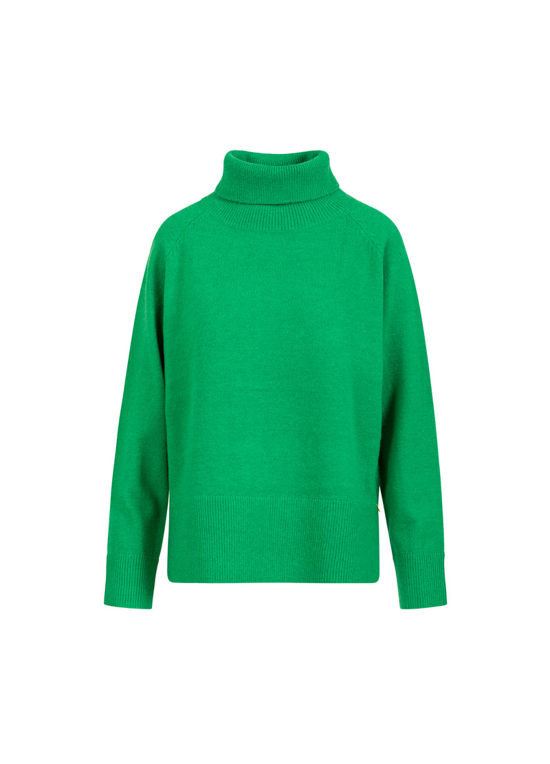 Coster Copenhagen SWEATER WITH HIGH NECK - COMFY Knitwear Lush green - 444