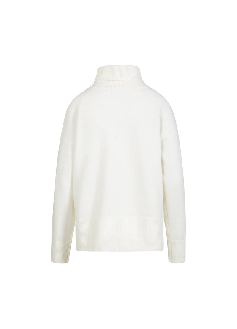 Coster Copenhagen SWEATER WITH HIGH NECK - COMFY Knitwear White - 200