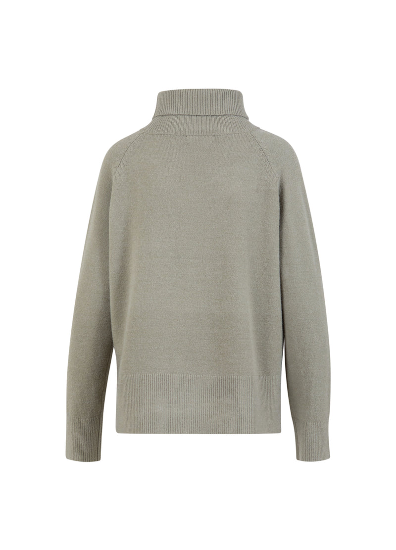 Coster Copenhagen SWEATER WITH HIGH NECK - COMFY KNIT Knitwear Moss Green - 469