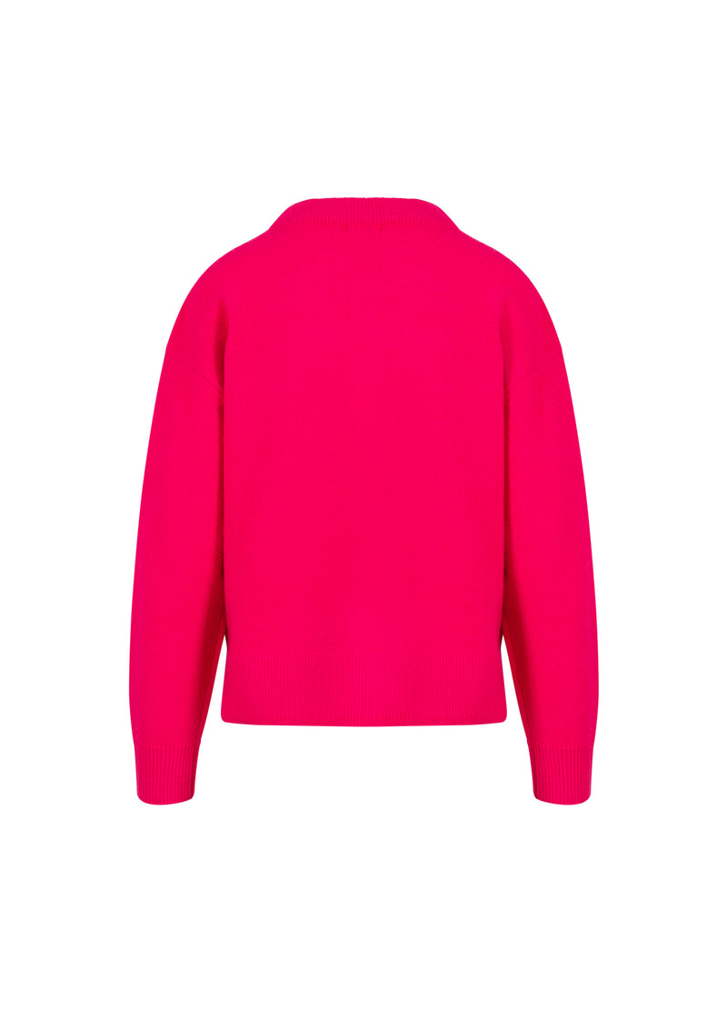 Coster Copenhagen SWEATER WITH ROUND NECK - COMFY Knitwear Hot pink - 683
