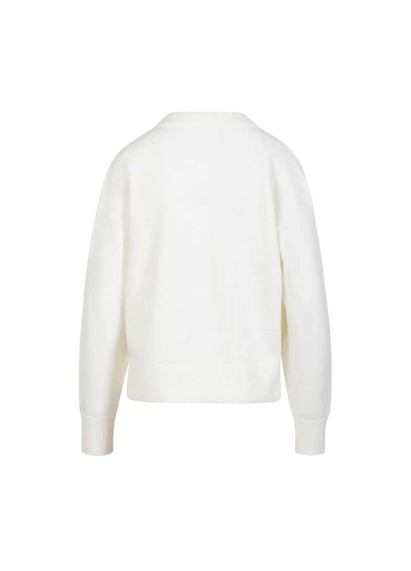 Coster Copenhagen SWEATER WITH ROUND NECK - COMFY Knitwear White - 200