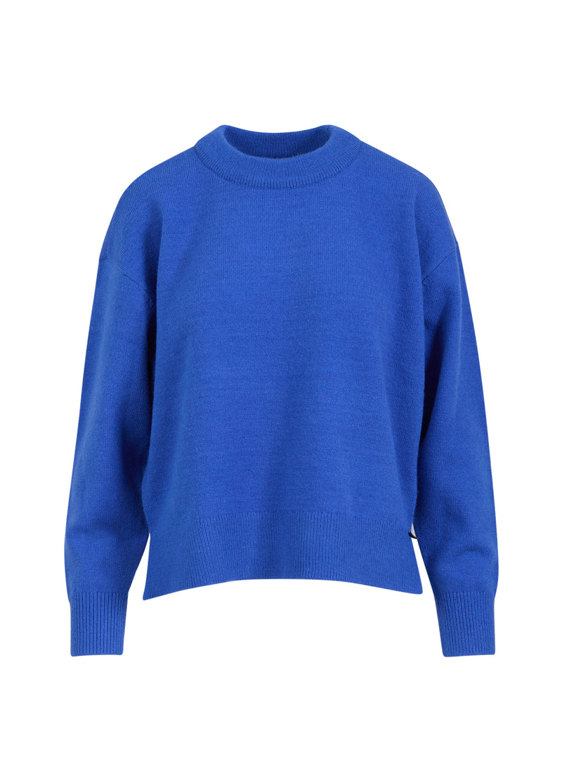 Coster Copenhagen SWEATER WITH ROUND NECK - COMFY KNIT Knitwear Cobalt blue - 590