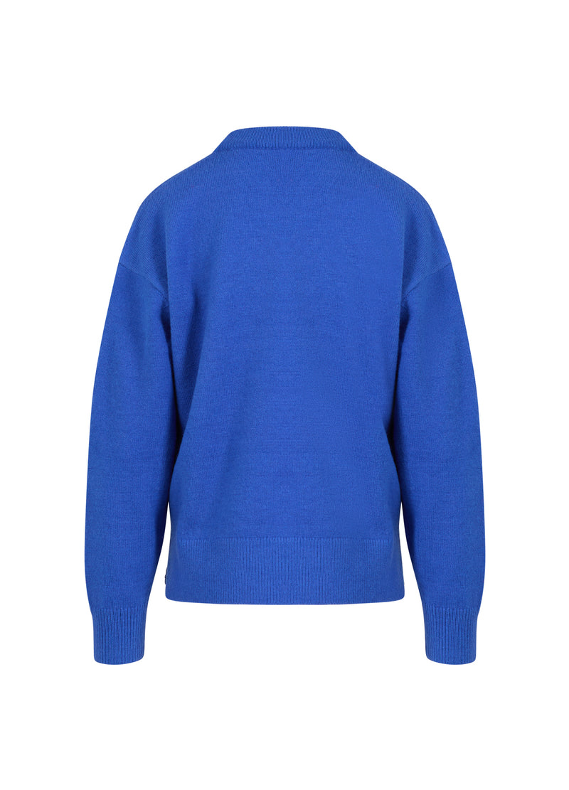 Coster Copenhagen SWEATER WITH ROUND NECK - COMFY KNIT Knitwear Cobalt blue - 590