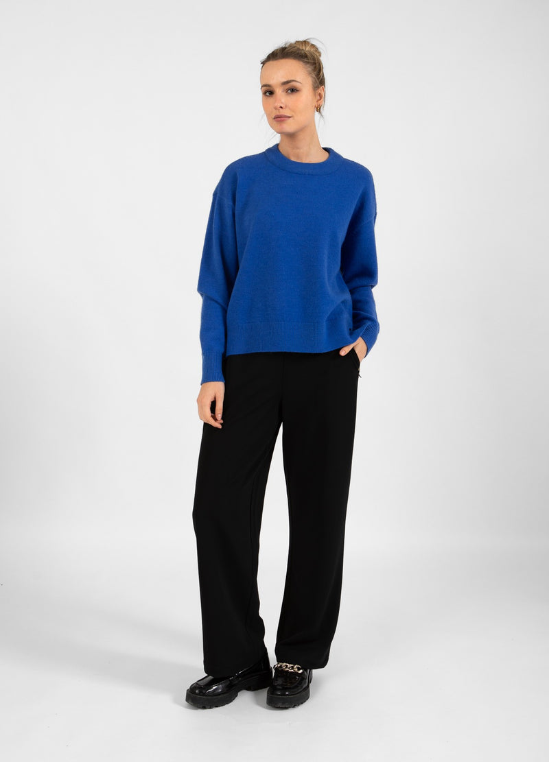 Coster Copenhagen SWEATER WITH ROUND NECK - COMFY KNIT Knitwear Cobalt blue - 590