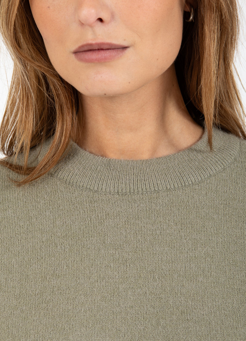 Coster Copenhagen SWEATER WITH ROUND NECK - COMFY KNIT Knitwear Moss Green - 469