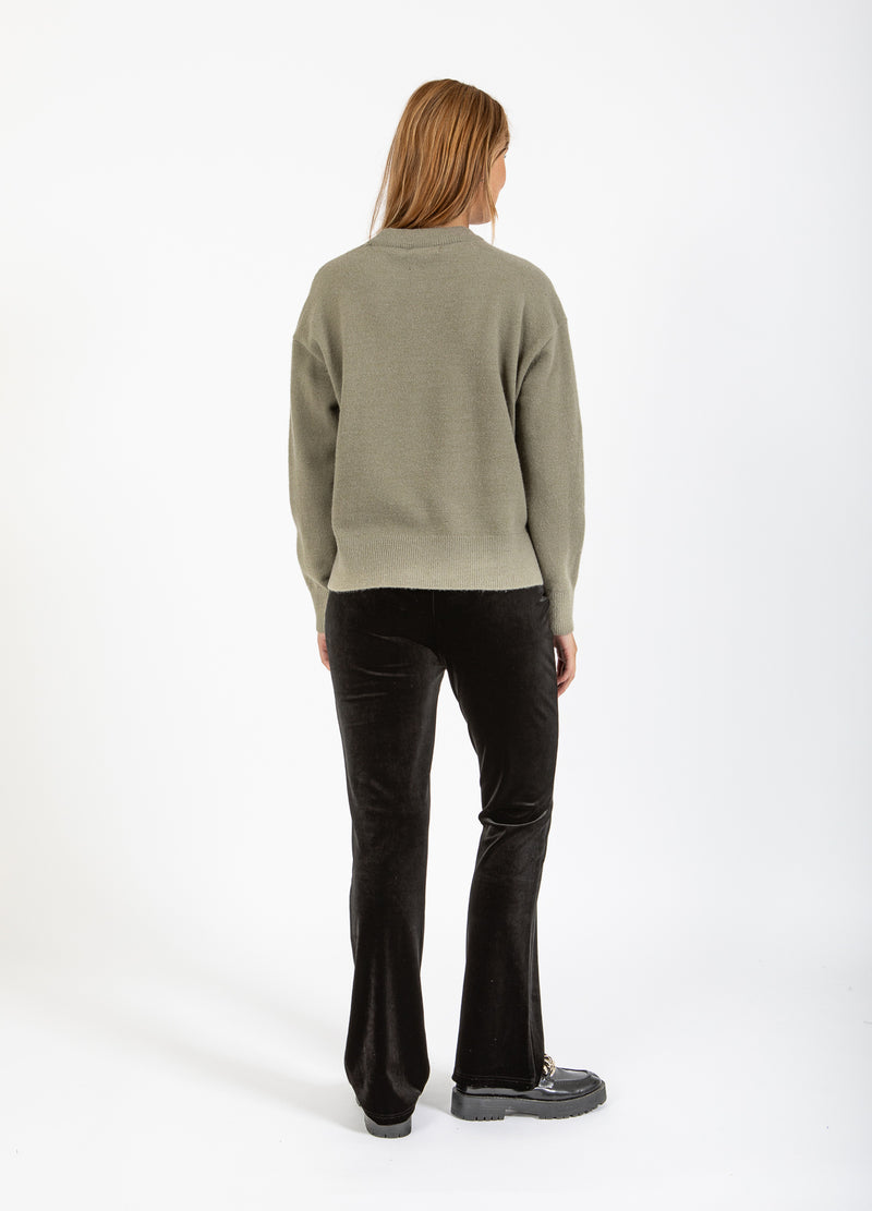 Coster Copenhagen SWEATER WITH ROUND NECK - COMFY KNIT Knitwear Moss Green - 469