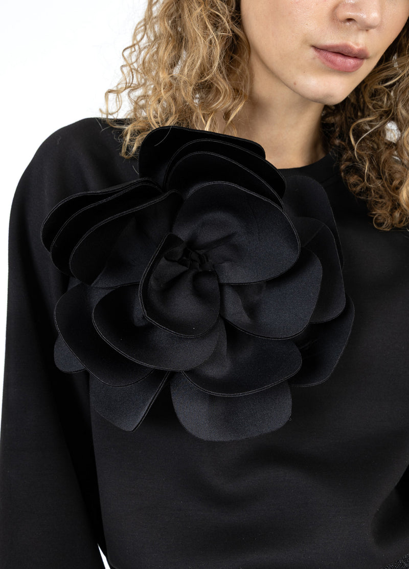 Coster Copenhagen SWEAT WITH SCUBA ROSE Shirt/Blouse Black - 100