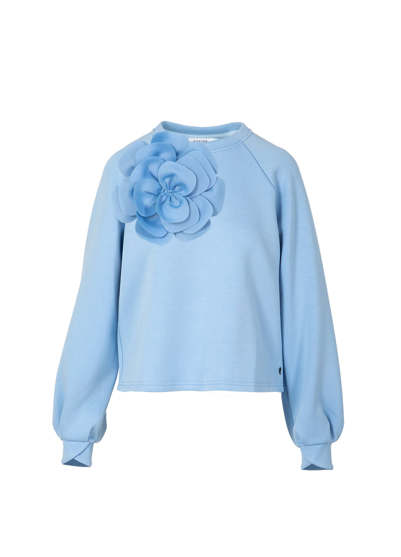 Coster Copenhagen SWEAT WITH SCUBA ROSE Shirt/Blouse Pastel blue - 538
