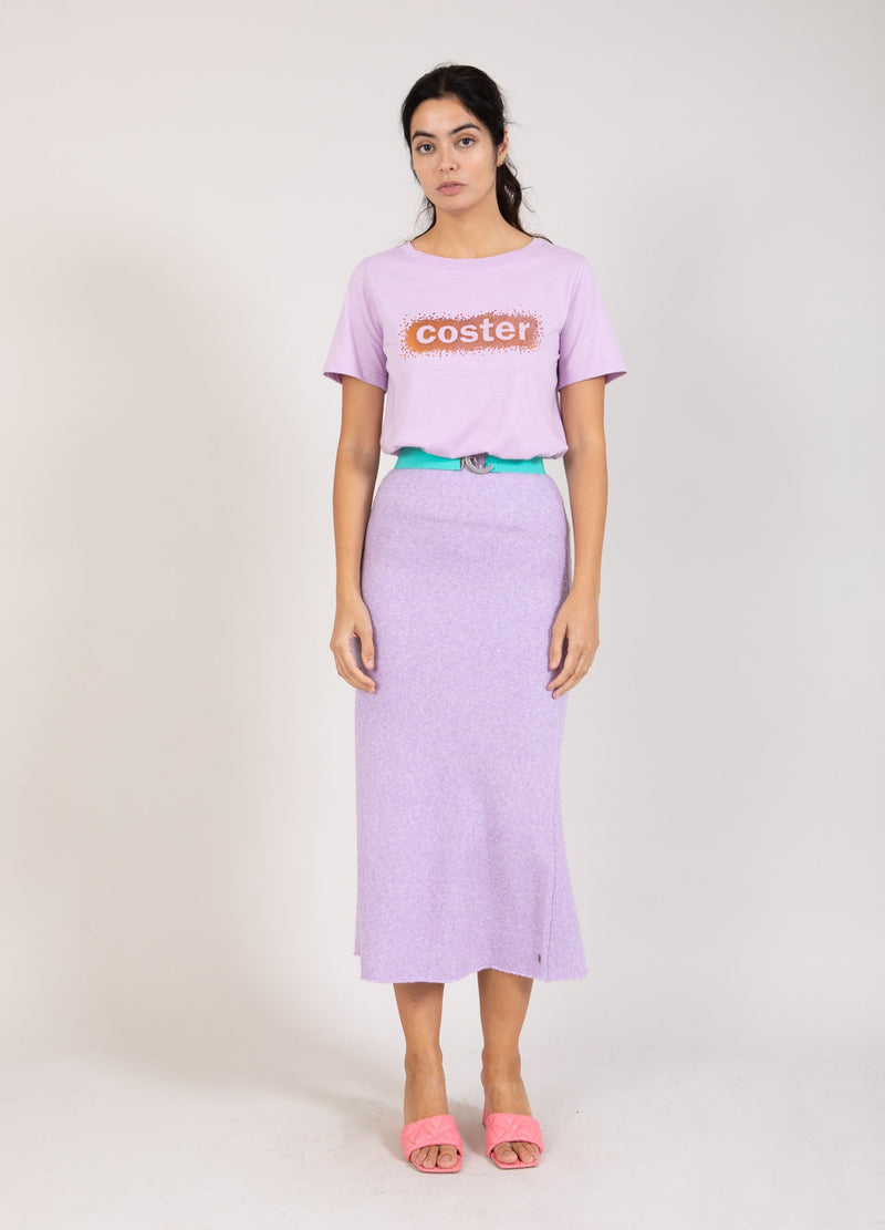 Coster Copenhagen T-SHIRT WITH CAVIAR INVERTED LOGO - MID SLEEVE T-Shirt Lavender - 824