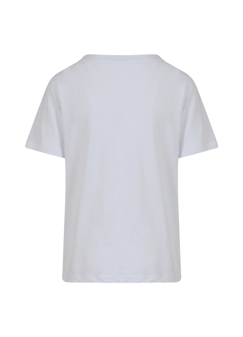 Coster Copenhagen T-SHIRT WITH CAVIAR INVERTED LOGO - MID SLEEVE T-Shirt White - 200