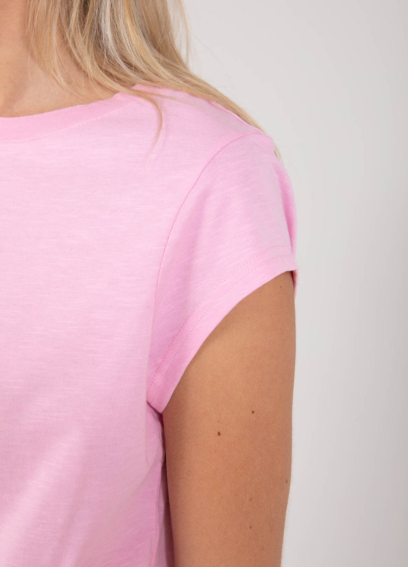 Coster Copenhagen T-SHIRT WITH FACE PRINT - CAP SLEEVE T-Shirt Baby Pink - 614