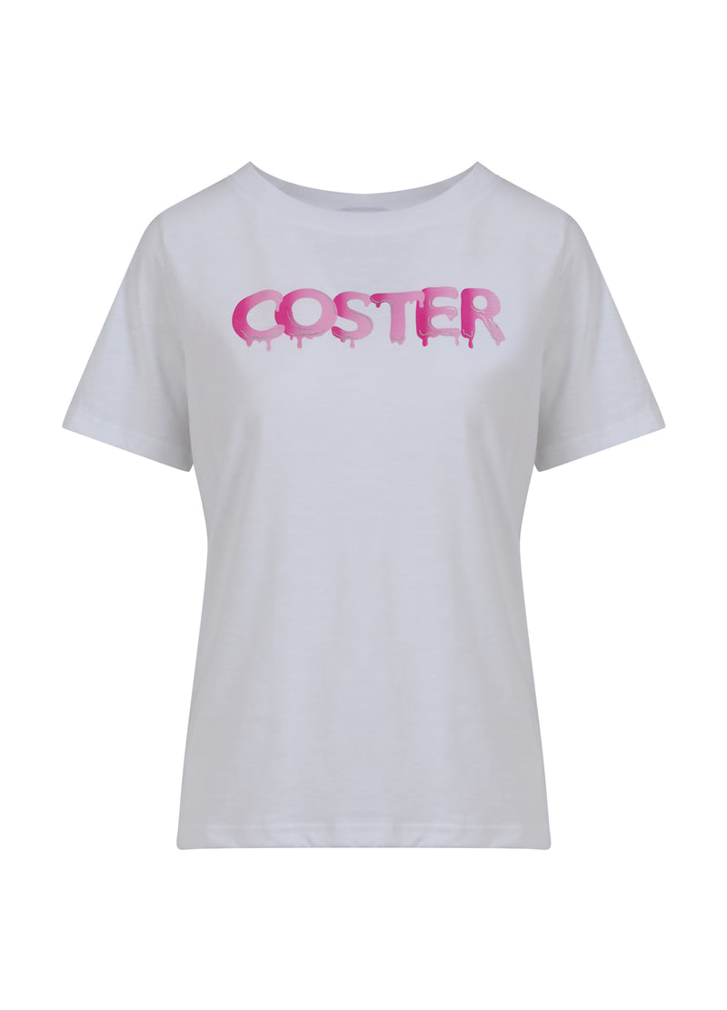 Coster Copenhagen T-SHIRT WITH GRAFITTI LOGO T-Shirt White - 200