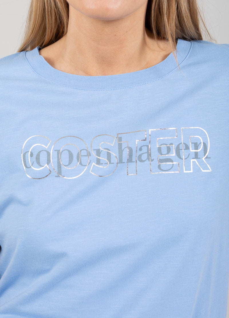 Coster Copenhagen T-SHIRT WITH LOGO T-Shirt Bright sky blue - 503