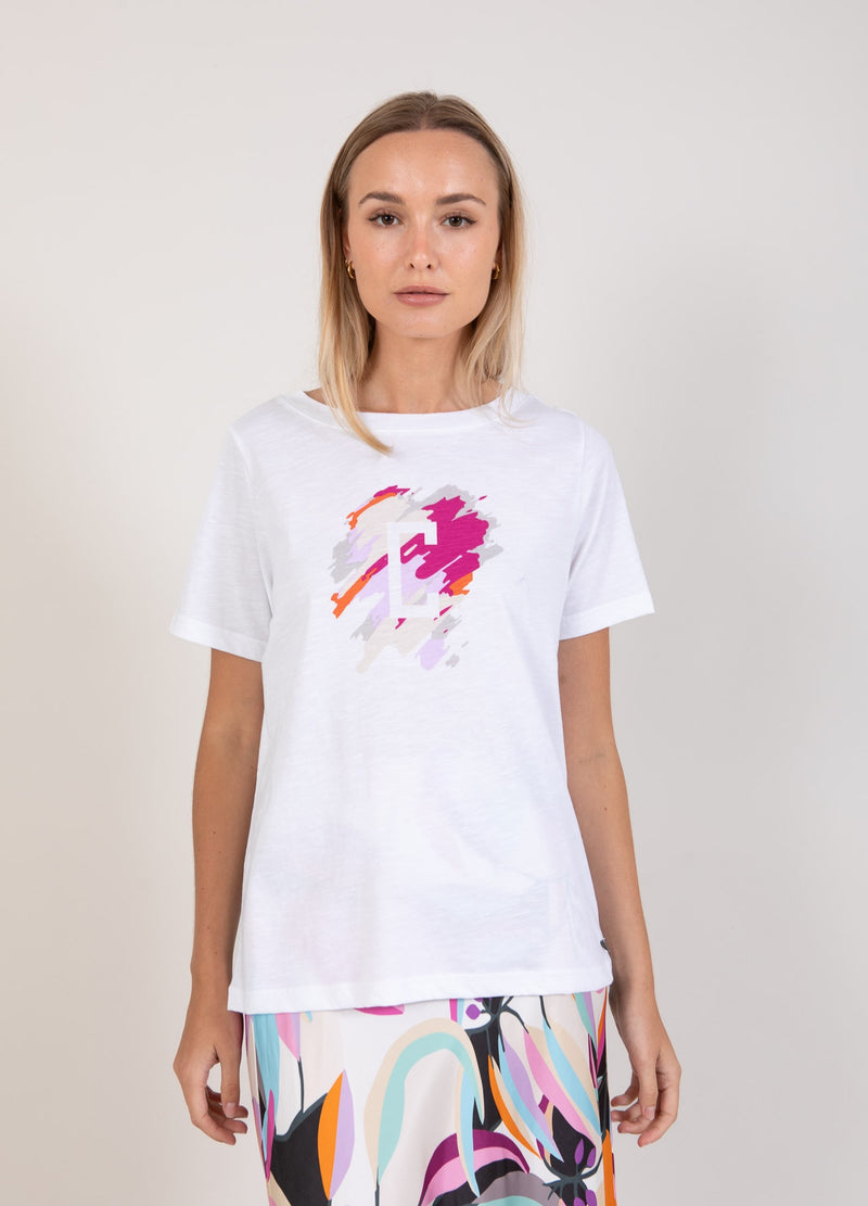 Coster Copenhagen T-SHIRT WITH PAINT MIX - MID SLEEVE T-Shirt White - 200