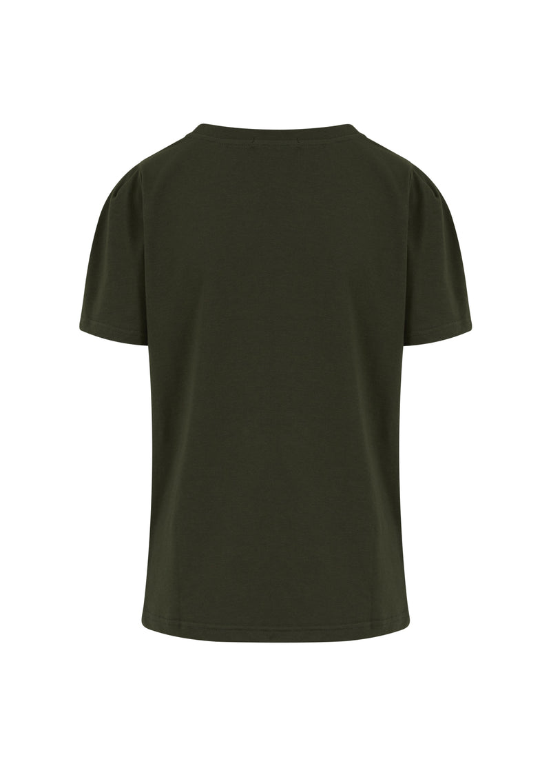 Coster Copenhagen T-SHIRT WITH PLEATS T-Shirt Fall leaves - 468