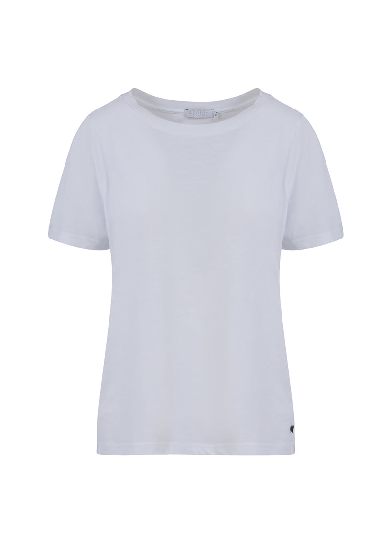 Coster Copenhagen T-SHIRT WITH PLEATS T-Shirt White - 200