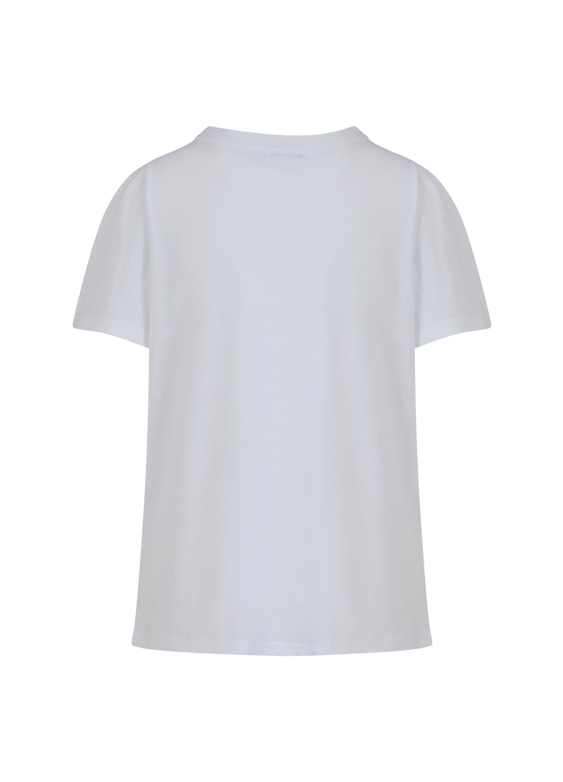 Coster Copenhagen T-SHIRT WITH PLEATS T-Shirt White - 200