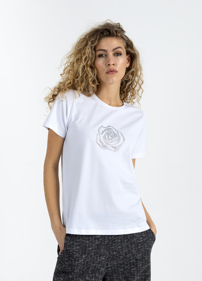 Coster Copenhagen T-SHIRT WITH RHINESTONES Shirt/Blouse White - 200