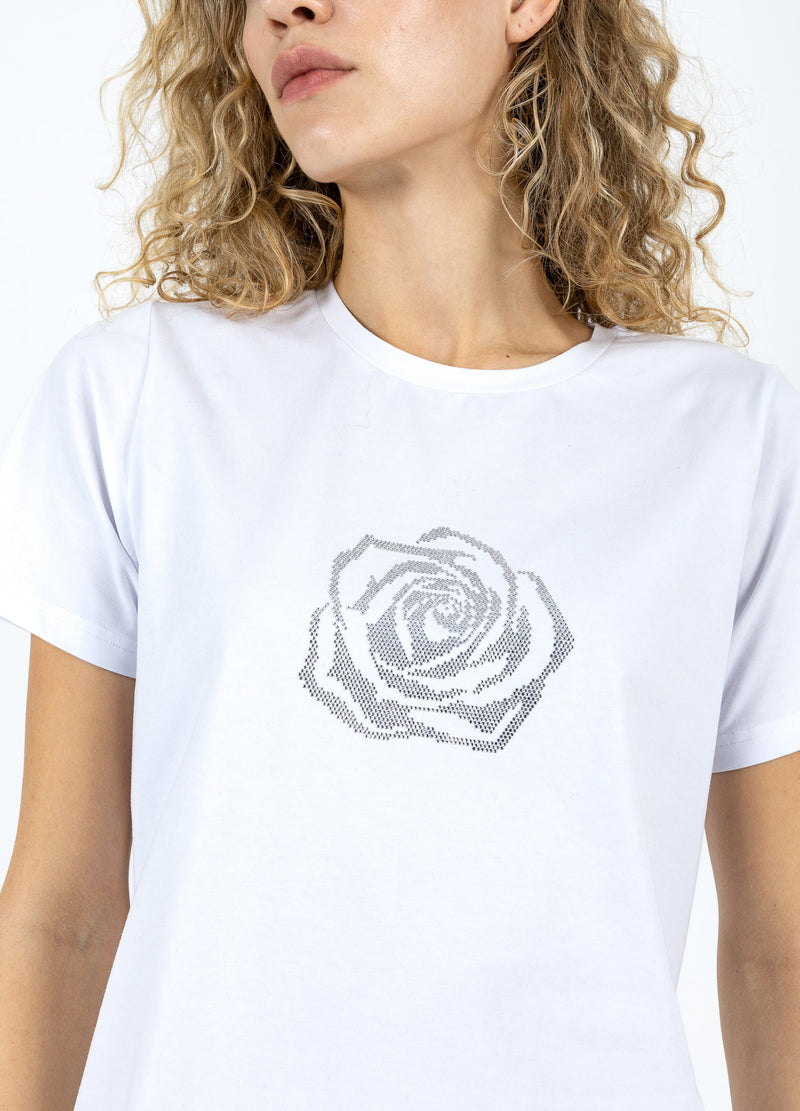 Coster Copenhagen T-SHIRT WITH RHINESTONES Shirt/Blouse White - 200