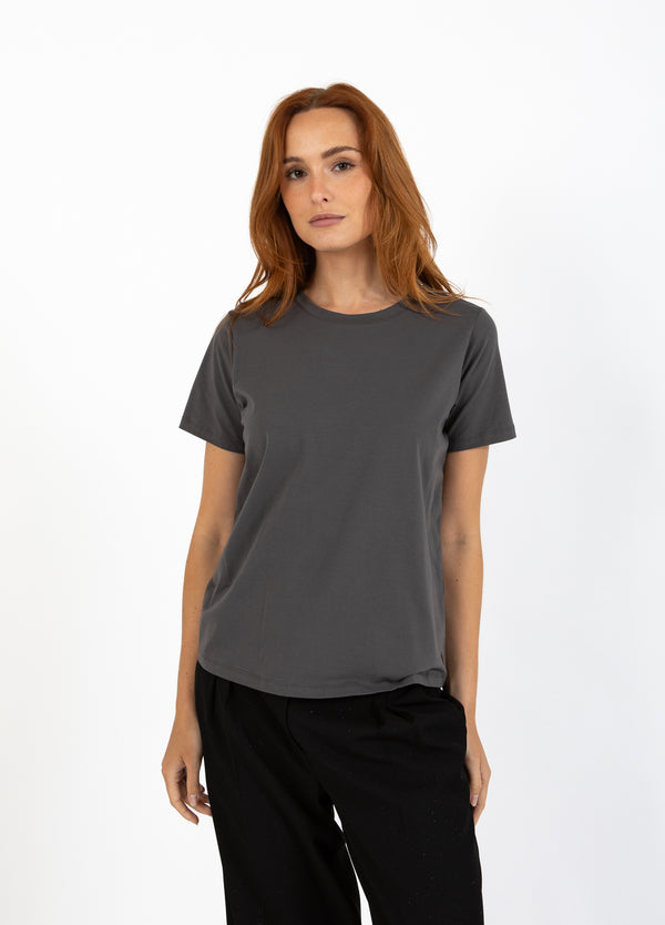 Coster Copenhagen T-SHIRT WITH ROUND NECKLINE - SHORT SLEEVES T-Shirt Volcanic grey - 188