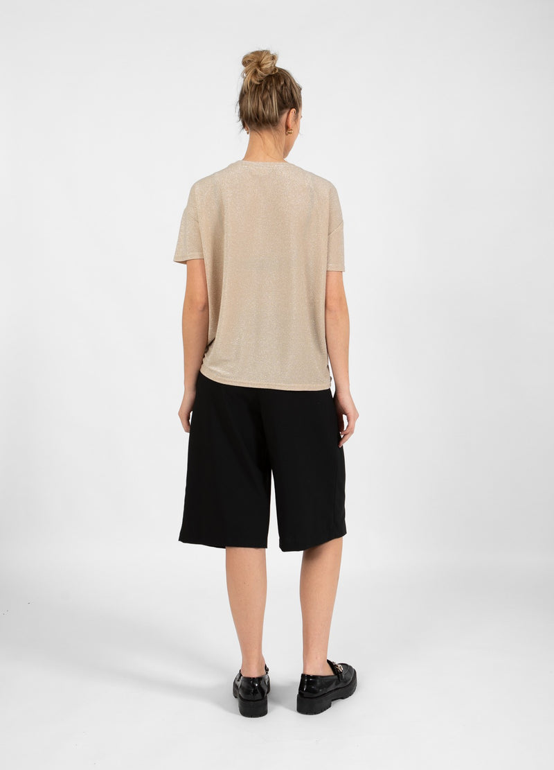 Coster Copenhagen T-SHIRT WITH SHIMMER Shirt/Blouse Creme - 241