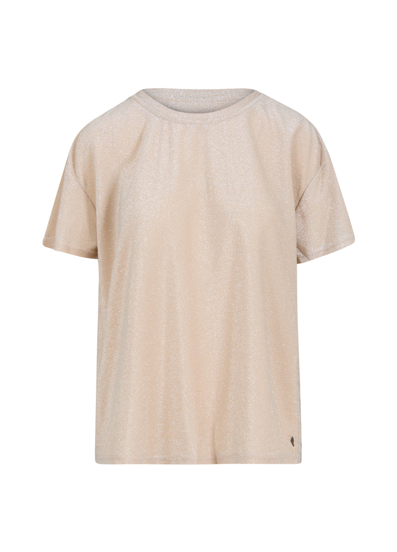 Coster Copenhagen T-SHIRT WITH SHIMMER Shirt/Blouse Creme - 241