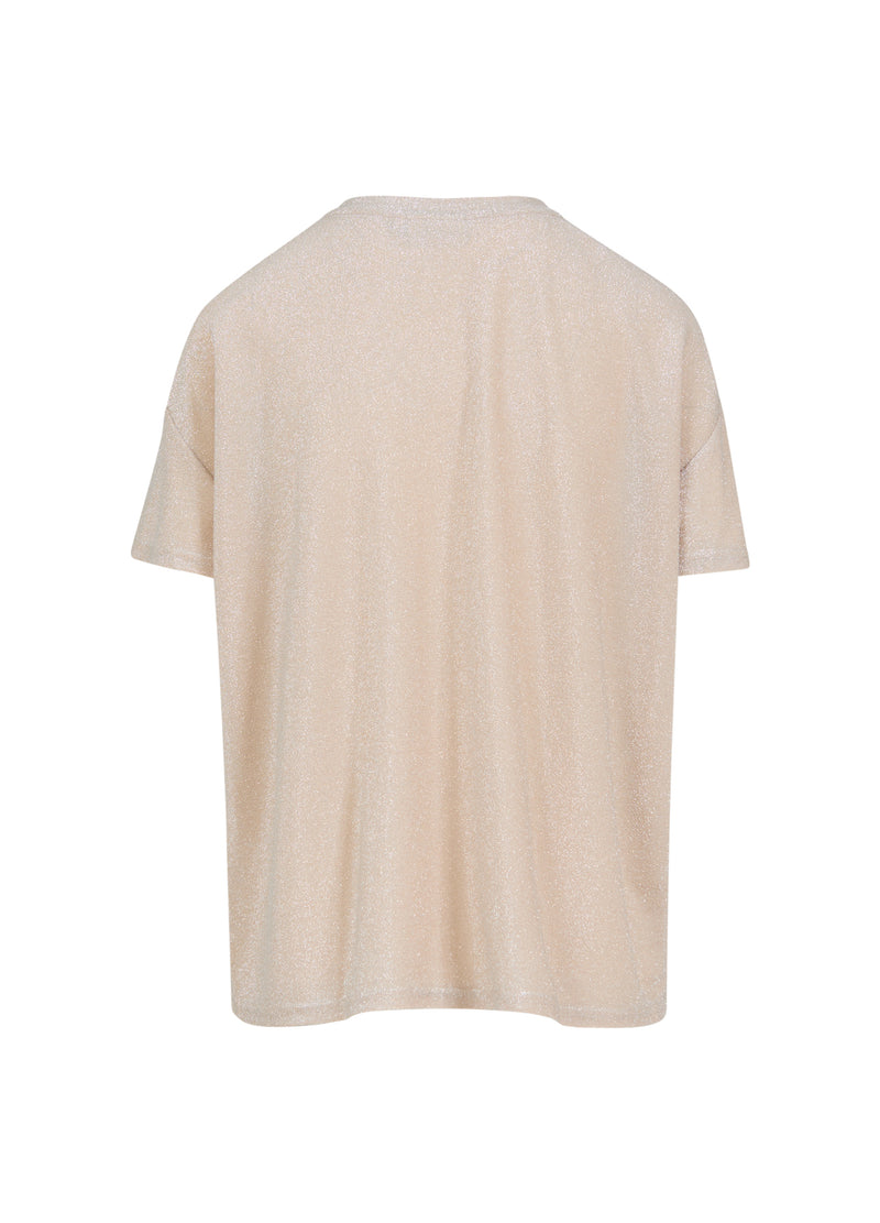 Coster Copenhagen T-SHIRT WITH SHIMMER Shirt/Blouse Creme - 241